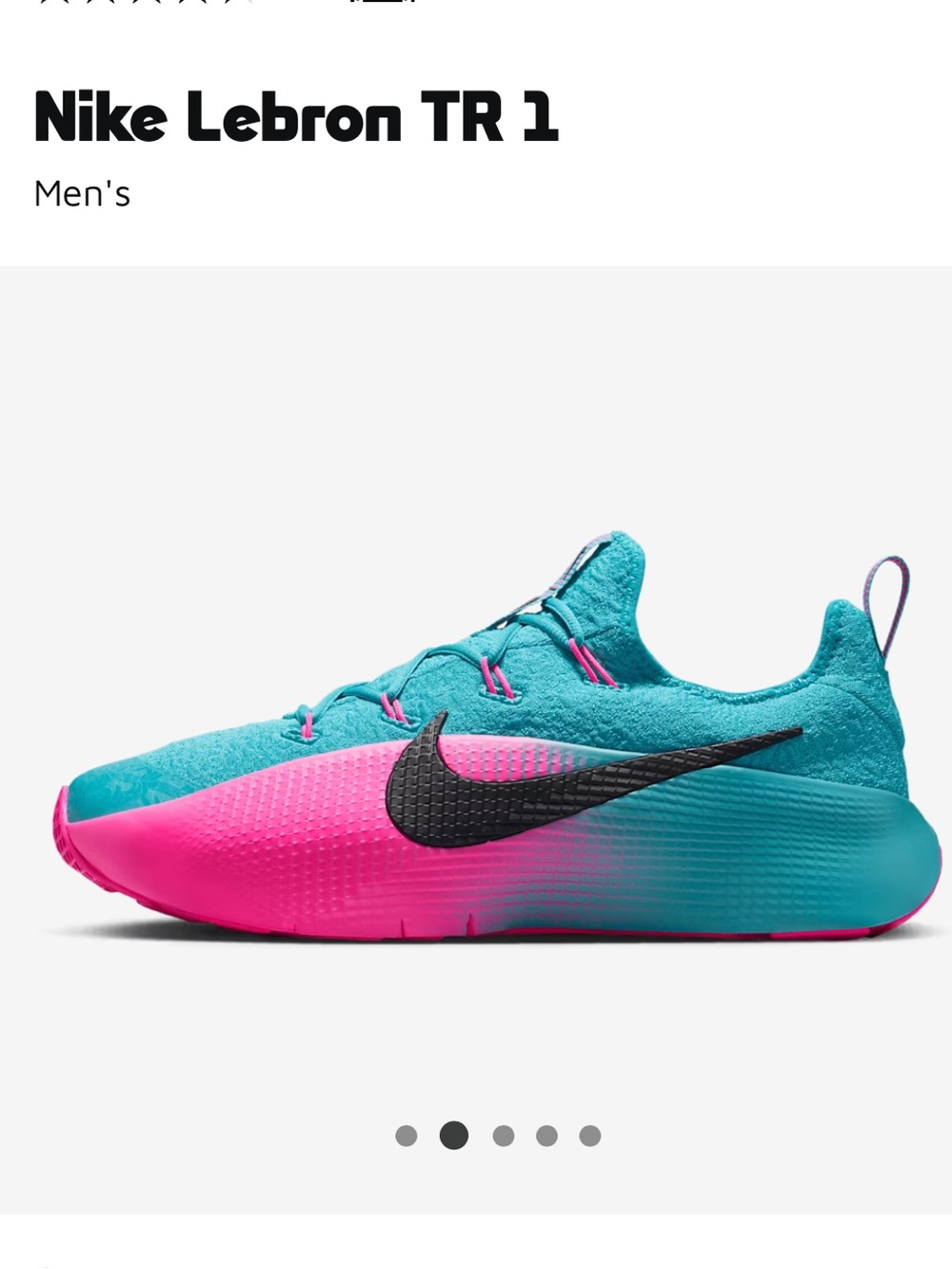 Nike LeBron TR 1 “South Beach “ Teal and Pink Men's Training Sneakers - Picture 2 of 8